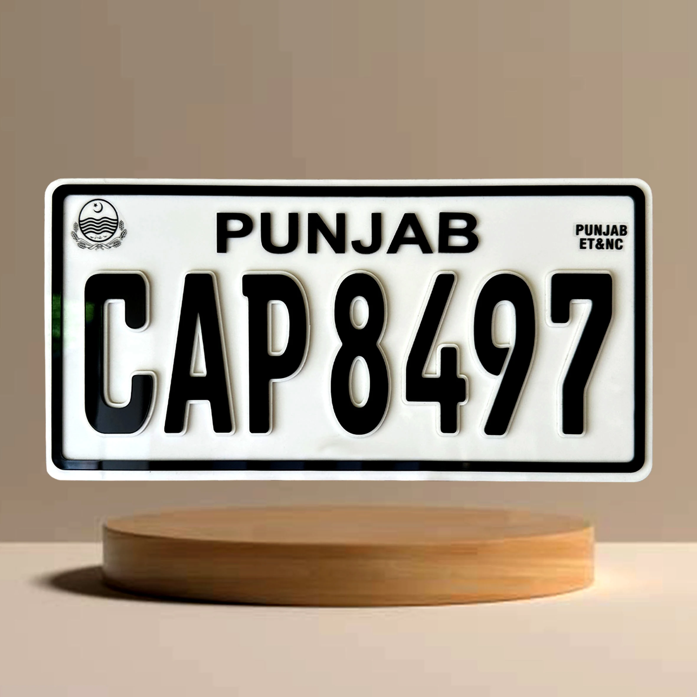 3D Original Number Plate