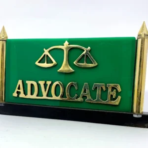 Advocate Brass Plate for Front of Vehicle