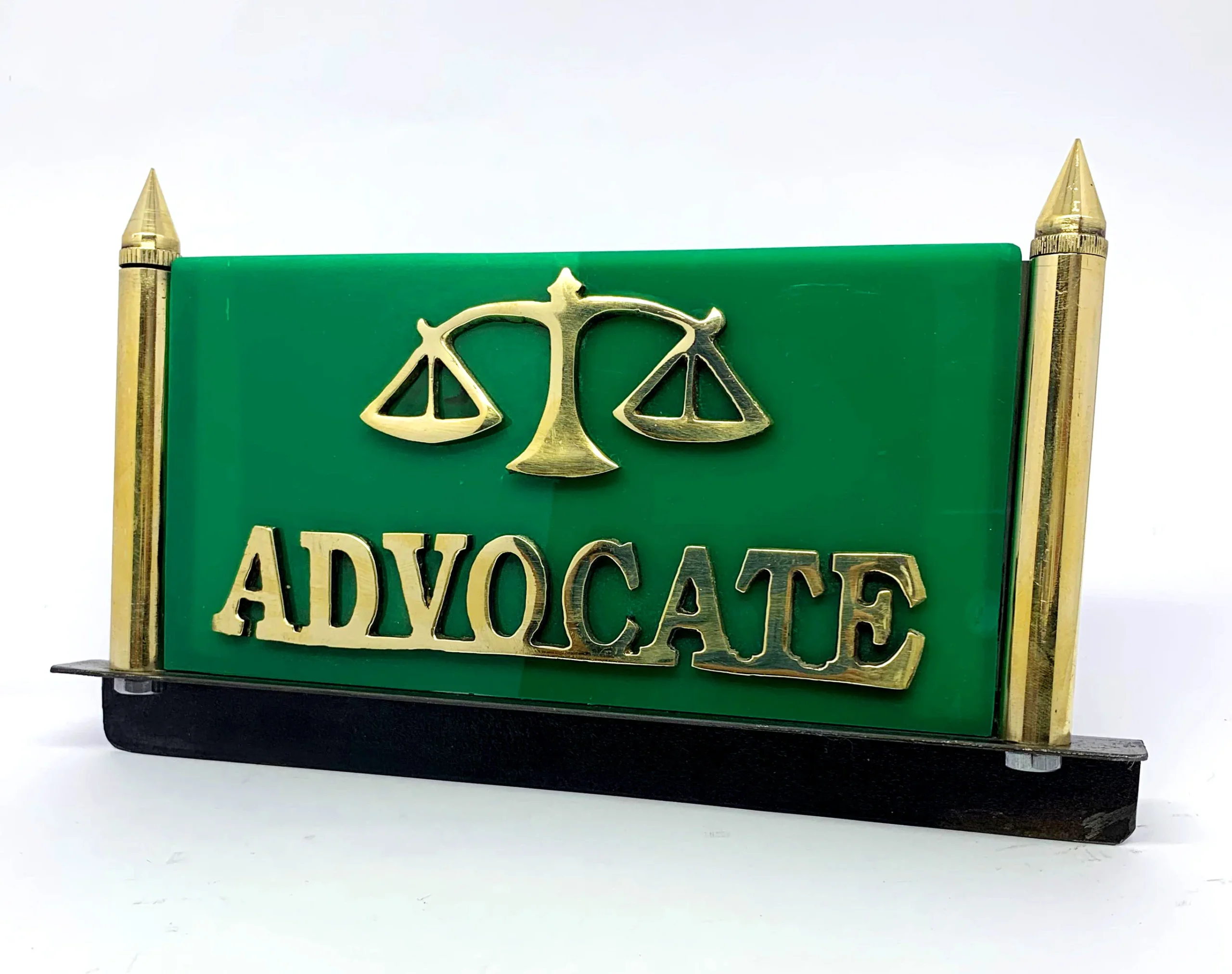 Advocate Brass Plate for Front of Vehicle