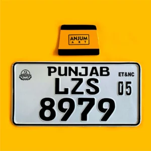 Original Old Number New Punjab Pattern Car Number Plate